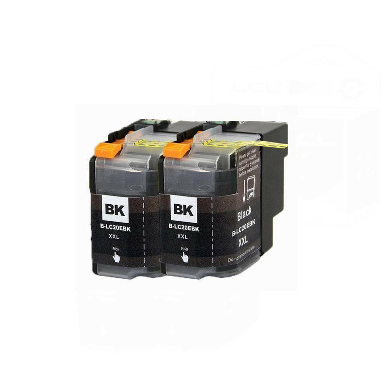 2 Black LC20E LC20EBK  XXL Ink Cartridge for Brother MFC-J985DW MFC-J5920DW