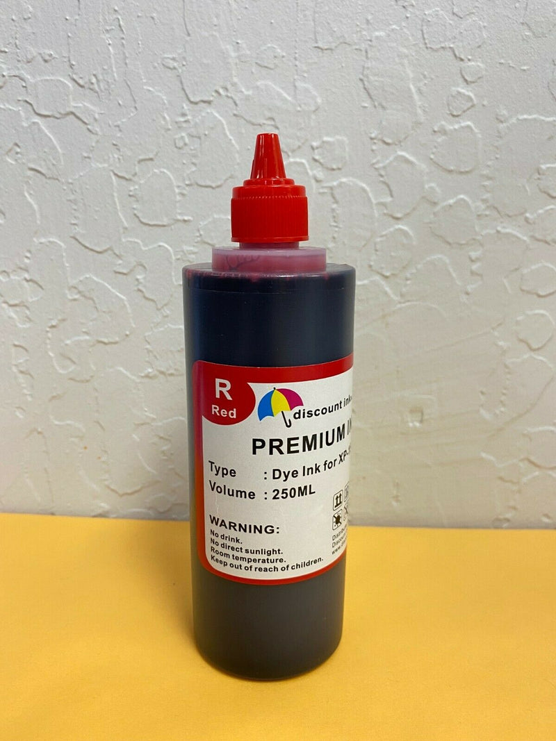 250ml RED Premium CISS Refillable Ink Refill Bottle for Epson XP-15000