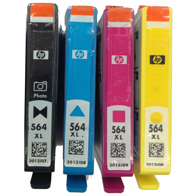 4 Genuine HP 564 XL Color Photo C M Y Ink Cartridges Photosmart B8550 D7500
