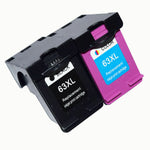 2 Combo Ink Cartridges Refurbised for HP 63XL HP Deskjet 1112 2130 3630 3632