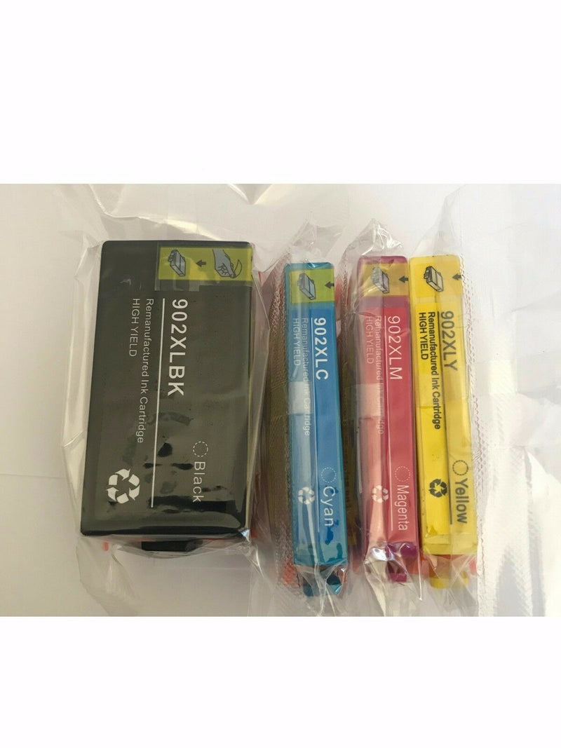 4 Pack 902XL Ink Cartridges compatible for HP Officejet Pro 6960 6968 6970 6975