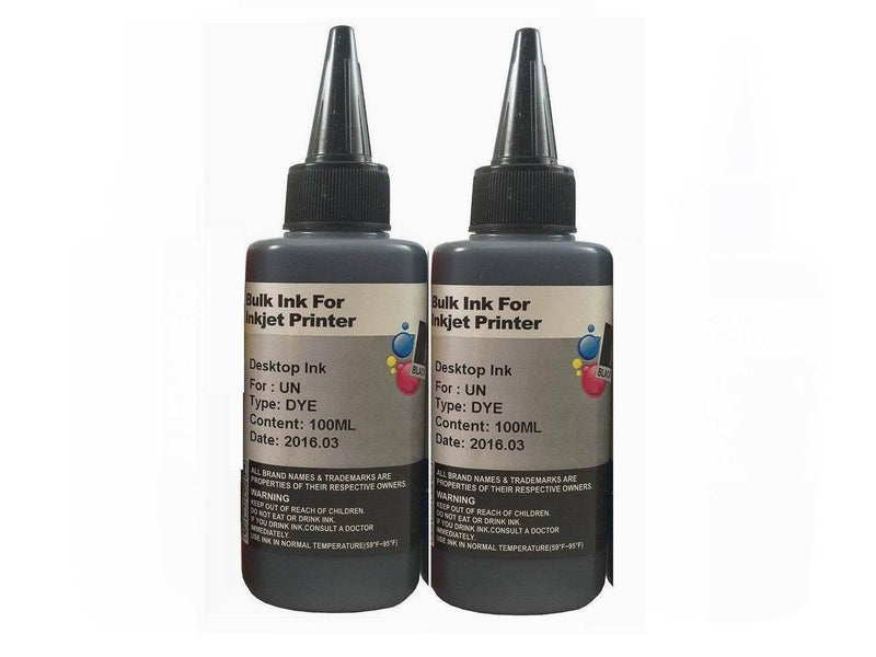 2*100ml Black Refill Ink for Brother LC101 LC103 LC105 LC107 printer