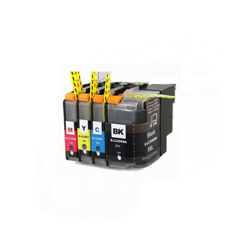 4PK LC20E LC20EBK LC20EC LC20EM LC20EY XXL Ink Cartridge for Brother MFC-J5920DW