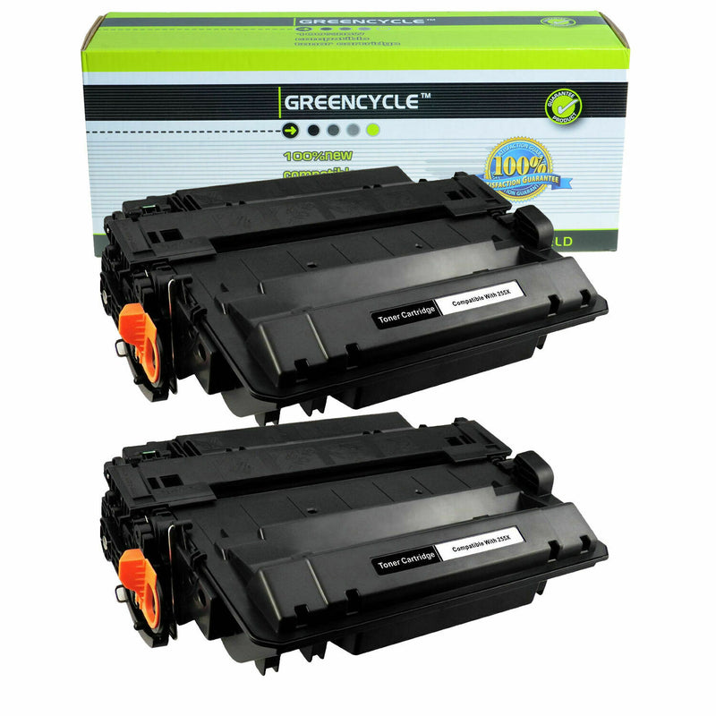 2PK 55A CE255A Toner Cartridge Compatible For HP LaserJet P3015d 3015n 3016