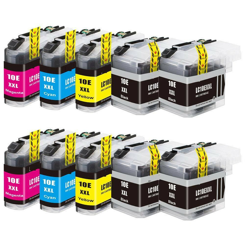 10PK Ink For Brother MFC-J6925DW Color Printer LC10E Black Magenta Cyan Yellow