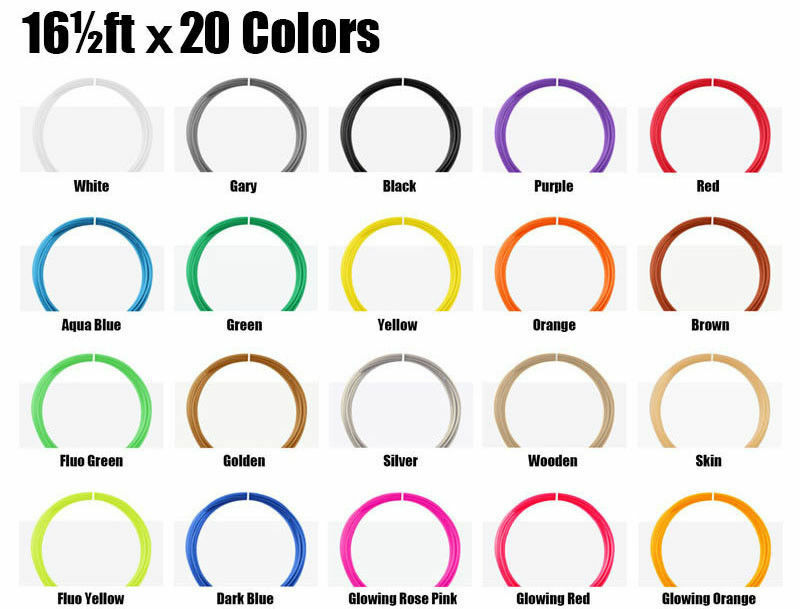 5m/10m Color/set Filament ABS 1.75mm for 3D Drawing Printer Pen