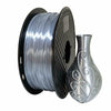 PLA Silk Silver Filament 1.75mm 3D Printer Filament 2.2 LBS Spool 3D Printing