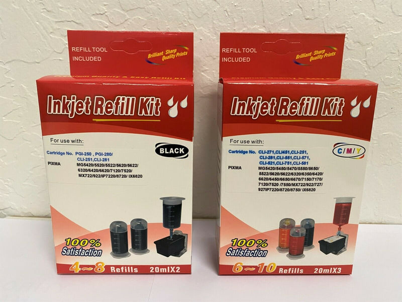 DIY Premium Refill Kit Box for Canon PGI-250 CLI-251 PGI 250XL CLI251XL