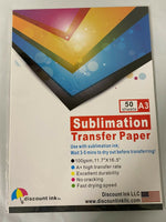 50 A3 sheets Sublimation Paper 11.7"x16.5" for Inkjet Printer Epson Canon