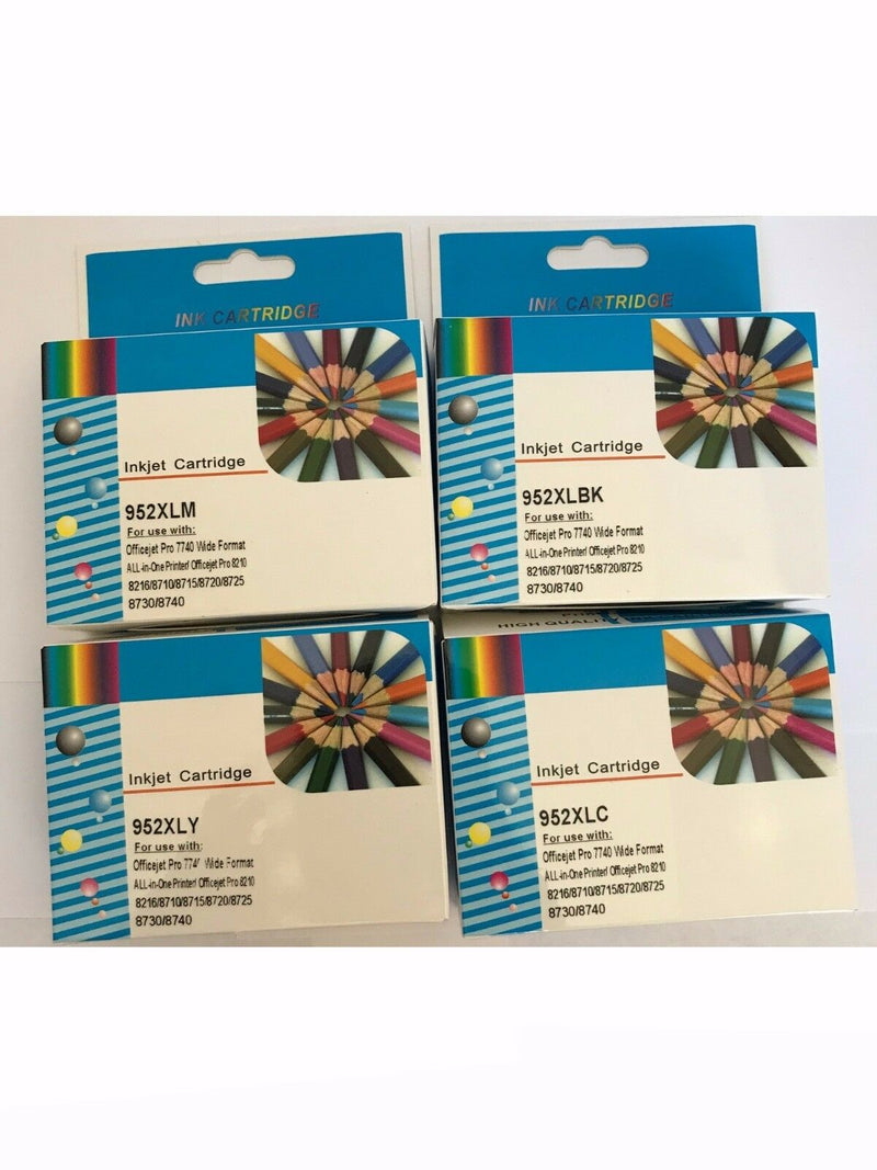 4 pack 952XL Ink compatible for HP Officejet Pro 8218 8710 8714 8715 8716