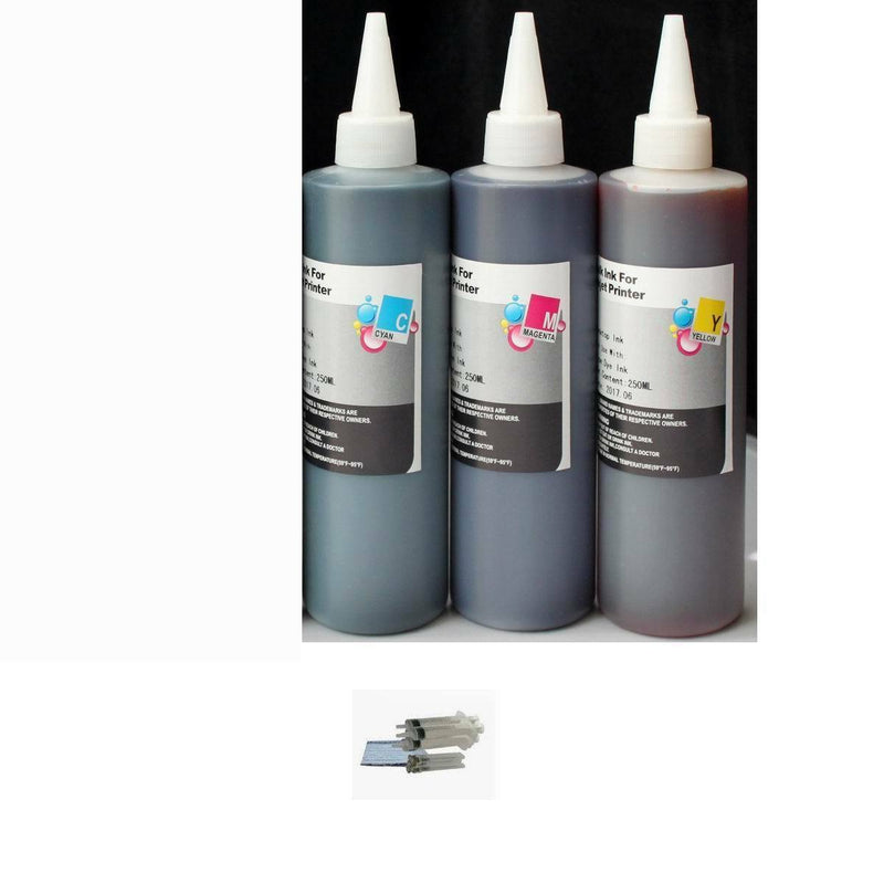 3x250ml Color BULK DYE-BASED REFILL INK FOR CANON MX452