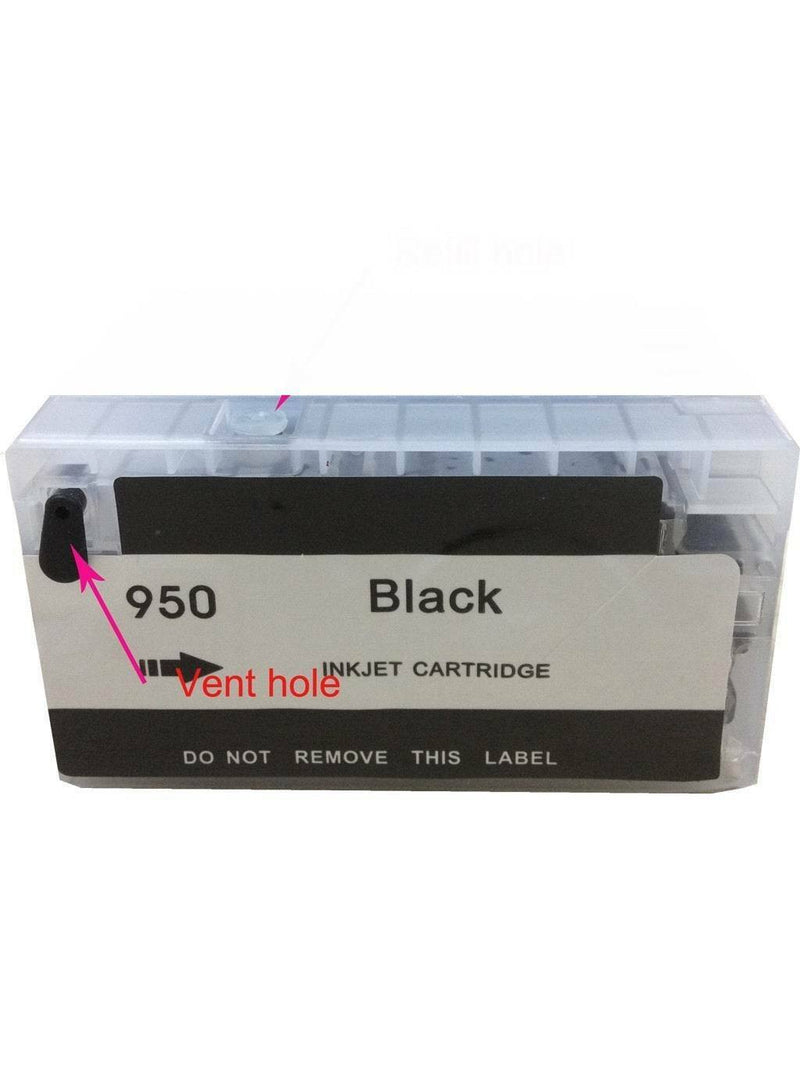 Black Refillable Ink Cartridge Compatible for HP 950 Officejet Pro 8100 8600