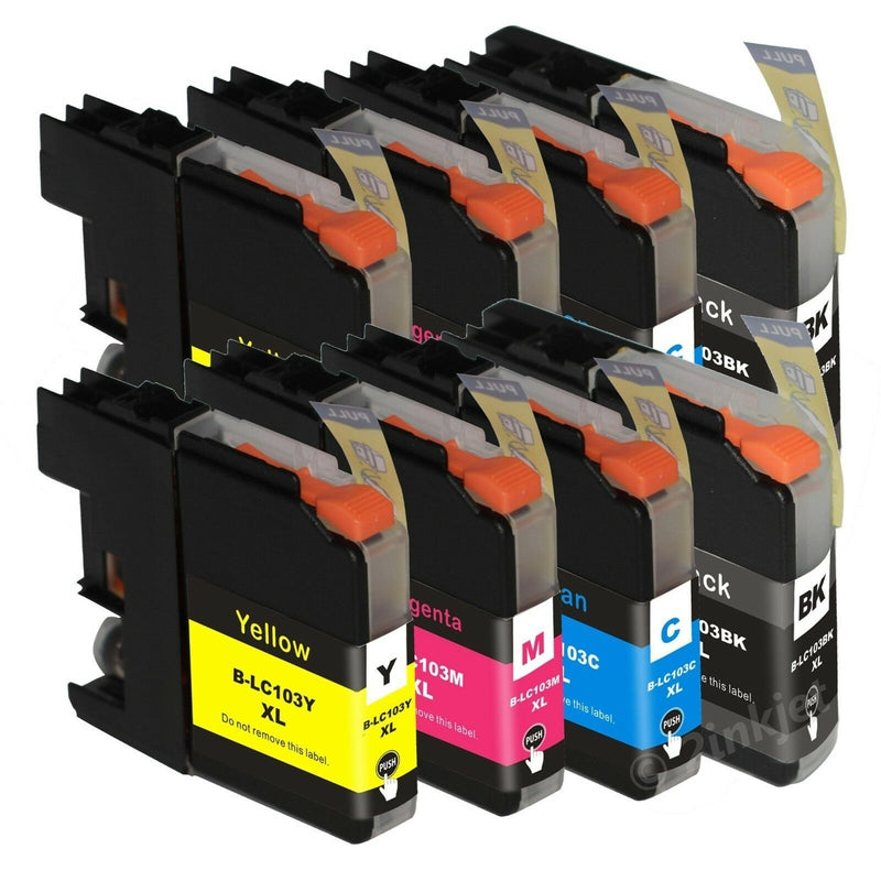8 Pk comp Brother LC103XL ink Fits Brother LC-103 XL LC101 MFC-J470DW MFC-J475DW