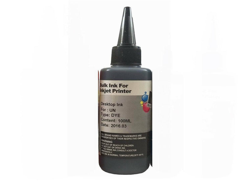 Premium Black Bulk Dye Refill Ink 100ml for EPSON