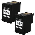 2PK HP 92 Ink Cartridges For HP Photosmart C3173 C3193 C3125 C3175 C3194