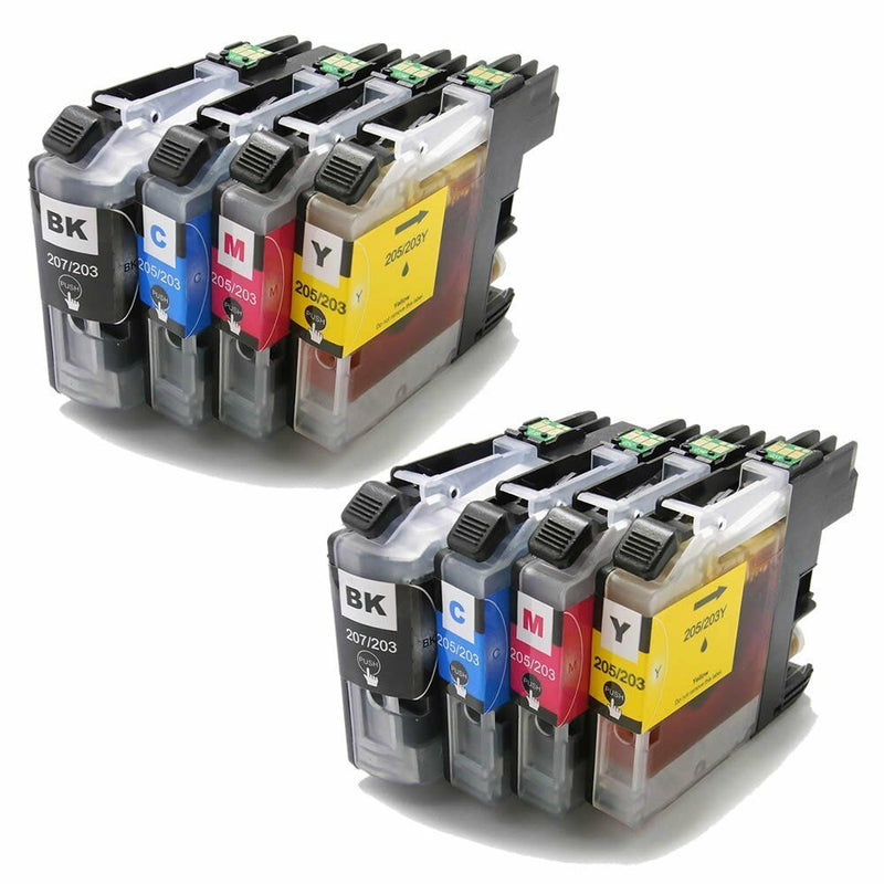8pk LC-207 LC-205 Compatible ink cartridge For Brother MFC-J4620DW MFC-J4320